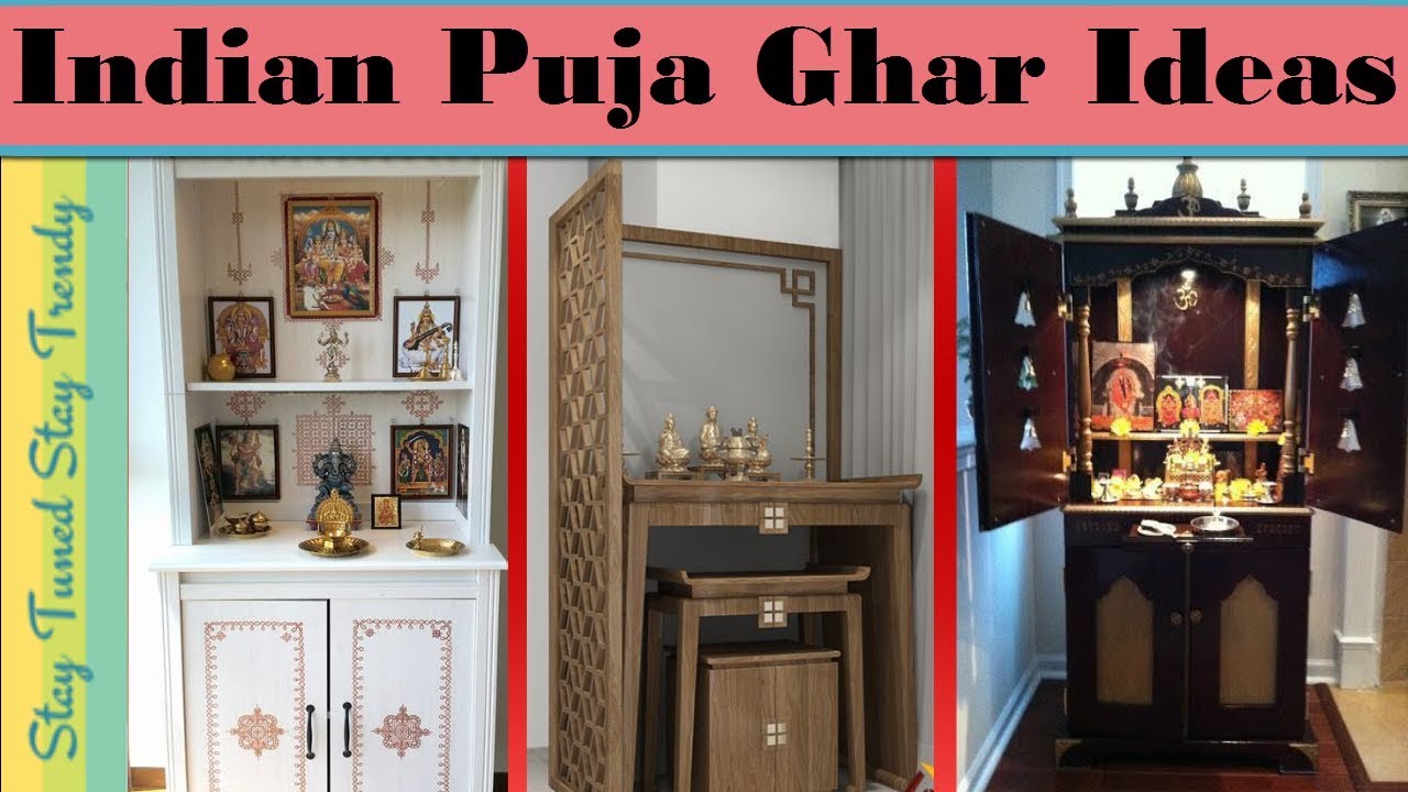 Pooja Ghar Cabinet|Latest Indian puja room/interior ideas small house| मंदिर डिज़ाइन in living room
