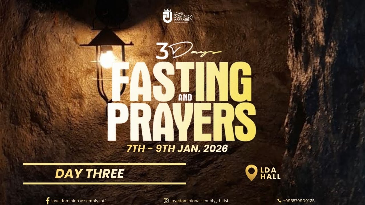 PRAYER AND FASTING LIVE STREAM - JOIN LIVE TODAY- DAY THREE
