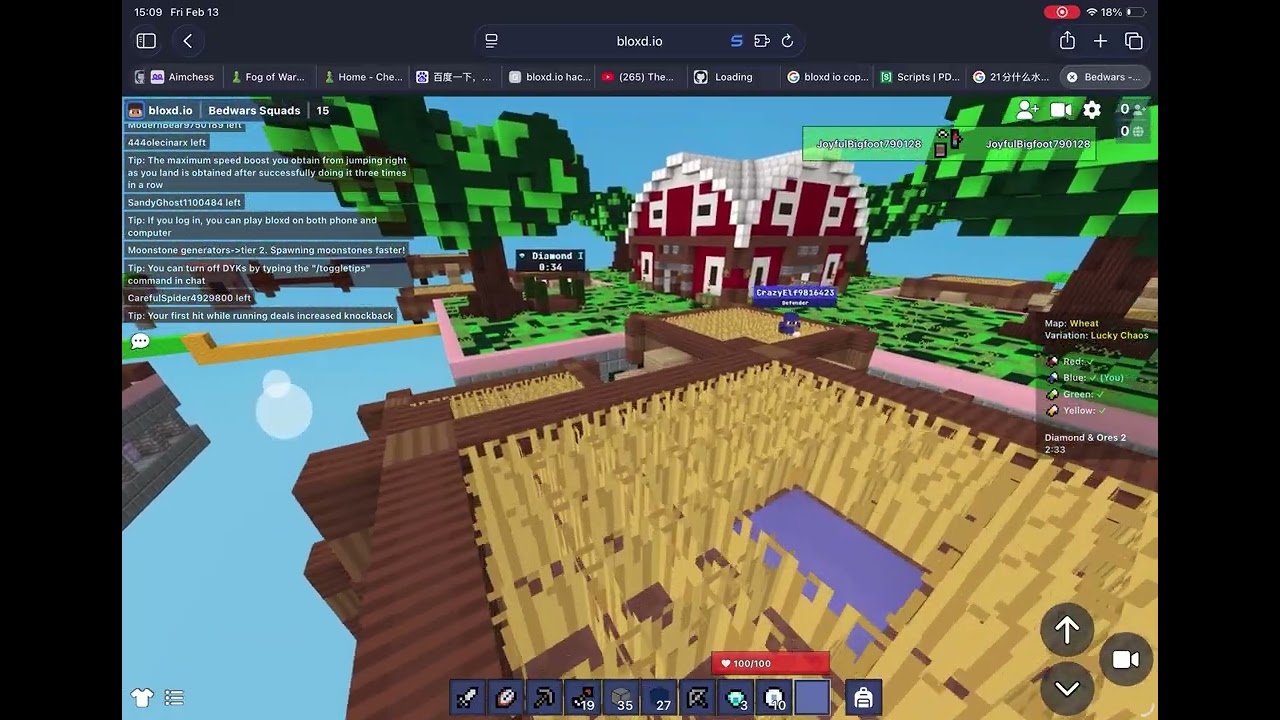 My win in Bloxd.io !