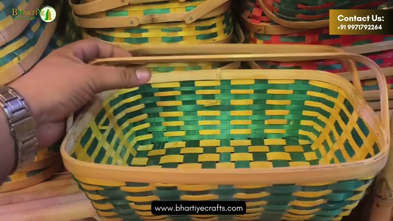Beautiful Handcrafted Bamboo Baskets – Customizable for All Occasions | Bhartiye Crafts