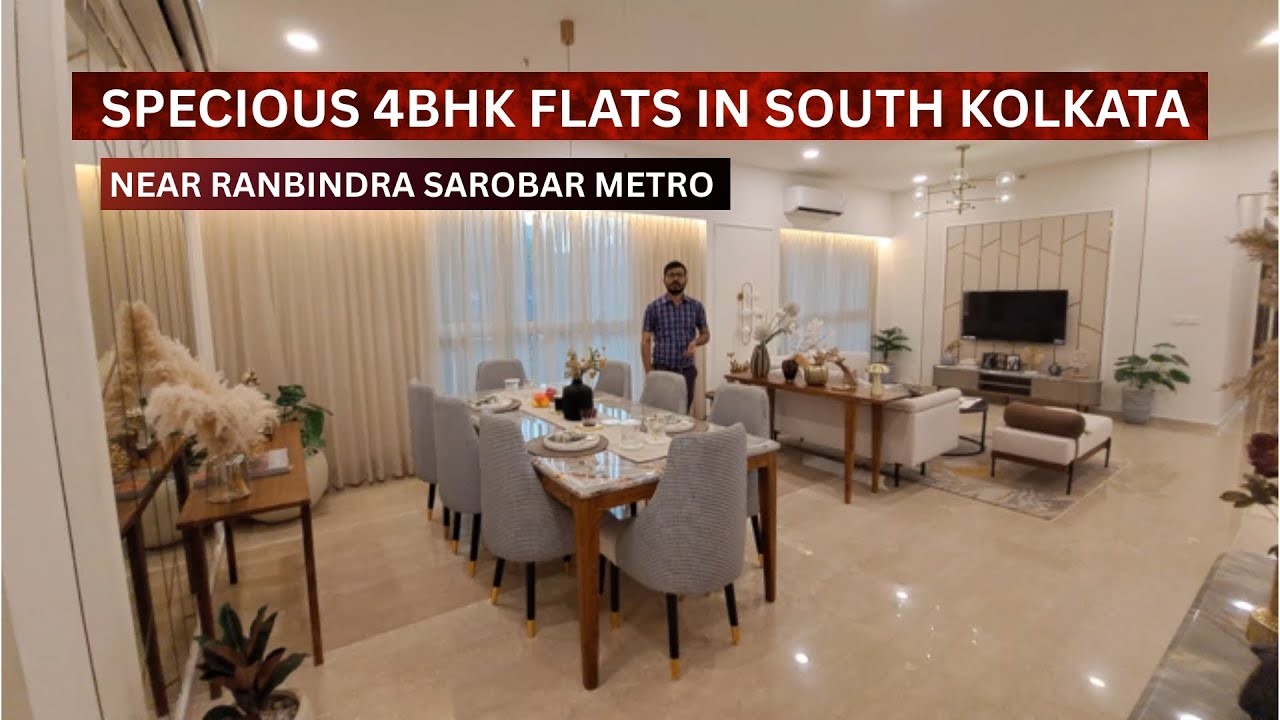 Specious 4bhk Flats In South Kolkata Near Rabindra Sarobar Metro | Call 8100293325 | flat In Kolkata