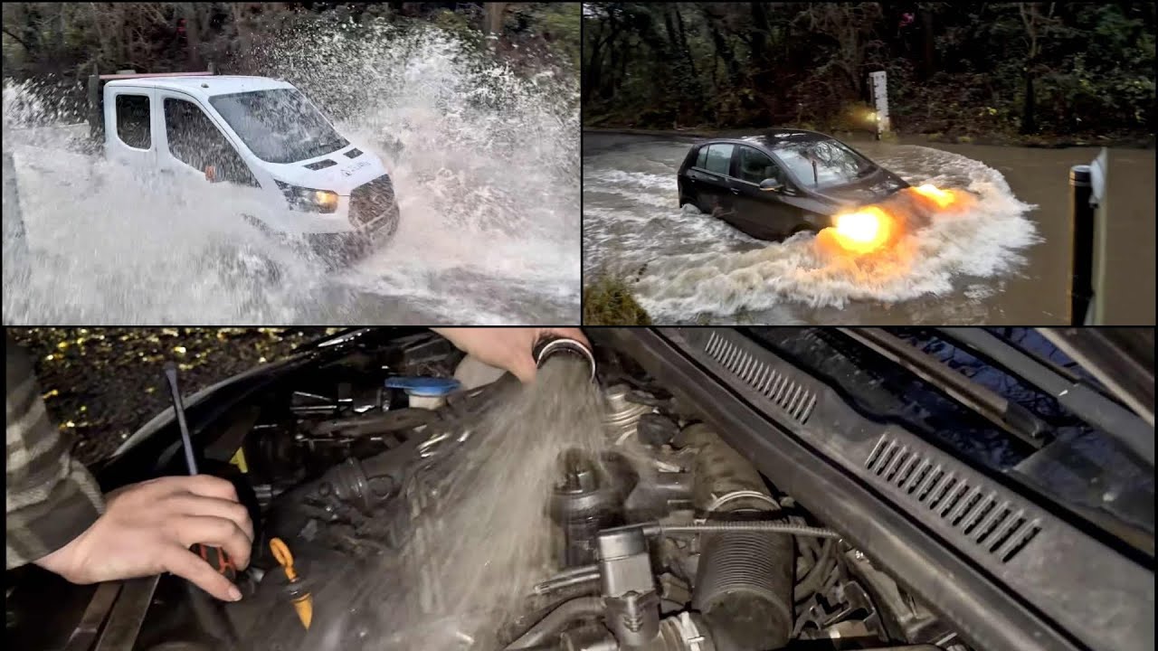  Is Britain getting worse? Cars vs Flood Fail! How to fill your engine with water 