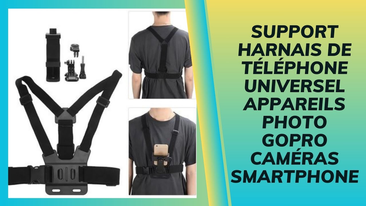 Support Harnais Pour Téléphone Portable Fixation de Selfie GoPro Caméra Smartphone