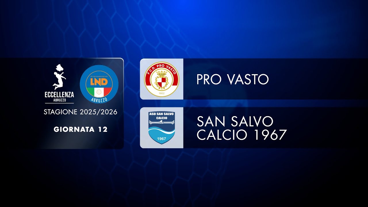 Eccellenza Abruzzo | 12&deg; giornata: Pro Vasto - San Salvo (0-2)