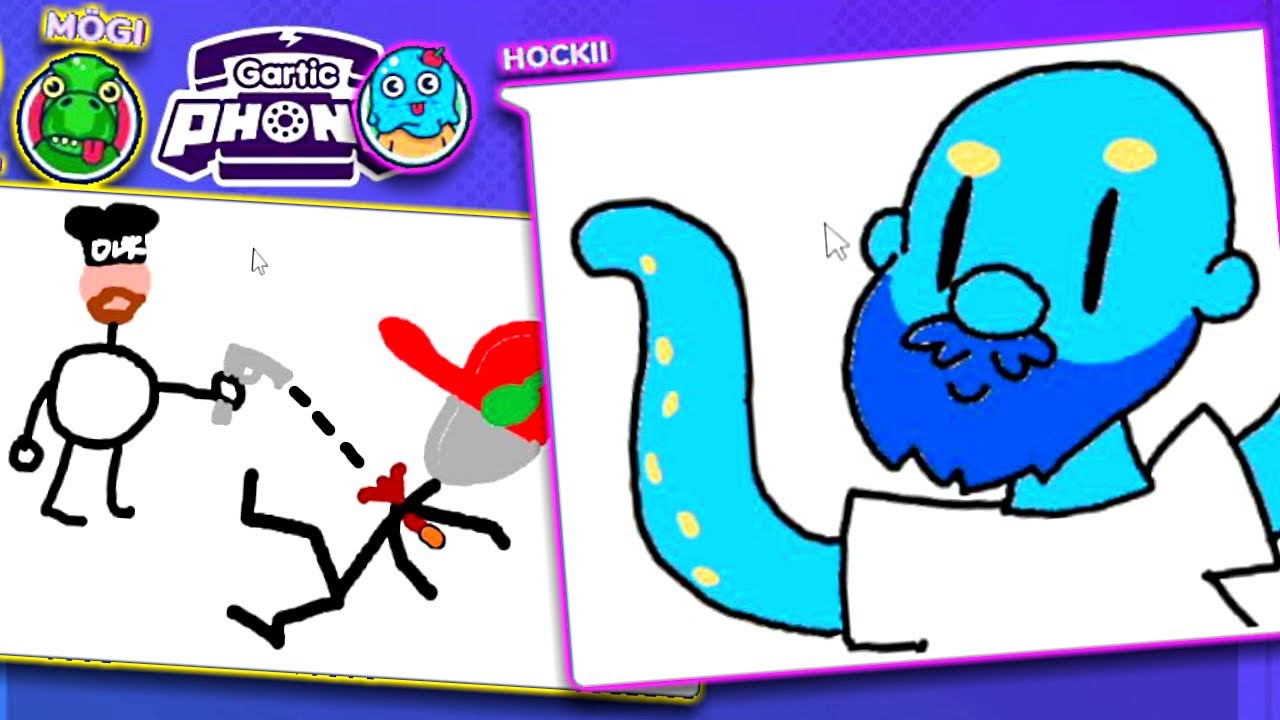 Moggy, Hockii und Jonny malen Comics in Gartic Phone!