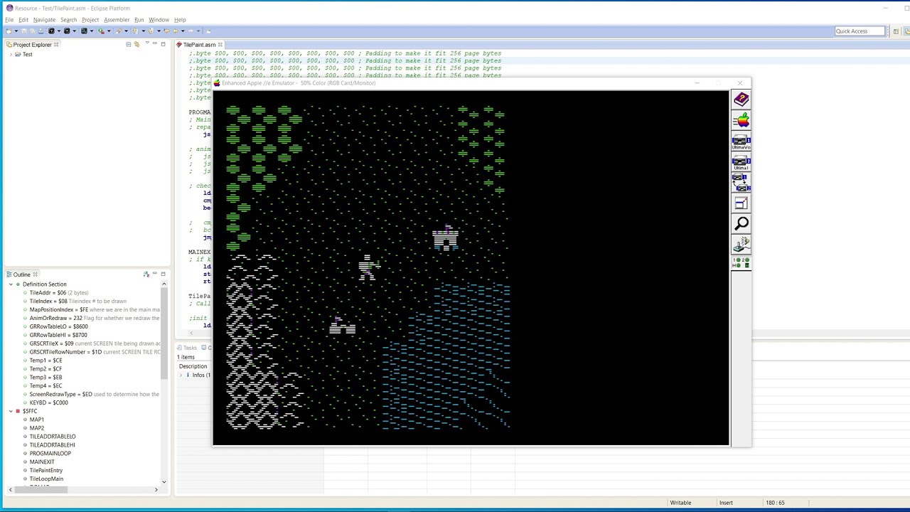RetroGame Programming - Ultima-style graphics tile engine for Apple II (Part 1)