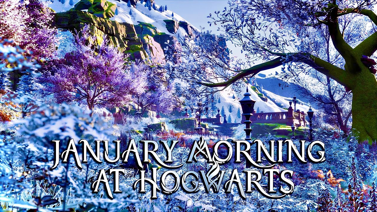 ❄️ Cold January Morning at Hogwarts | Peaceful Harry Potter Ambience