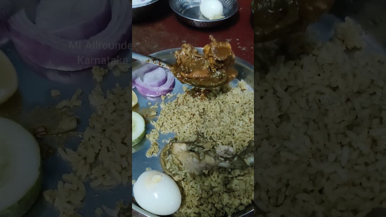 South Indian Sunday special ☮️#karnataka #food #nonveg #biriyani #shorts #viral #foodlover #meals