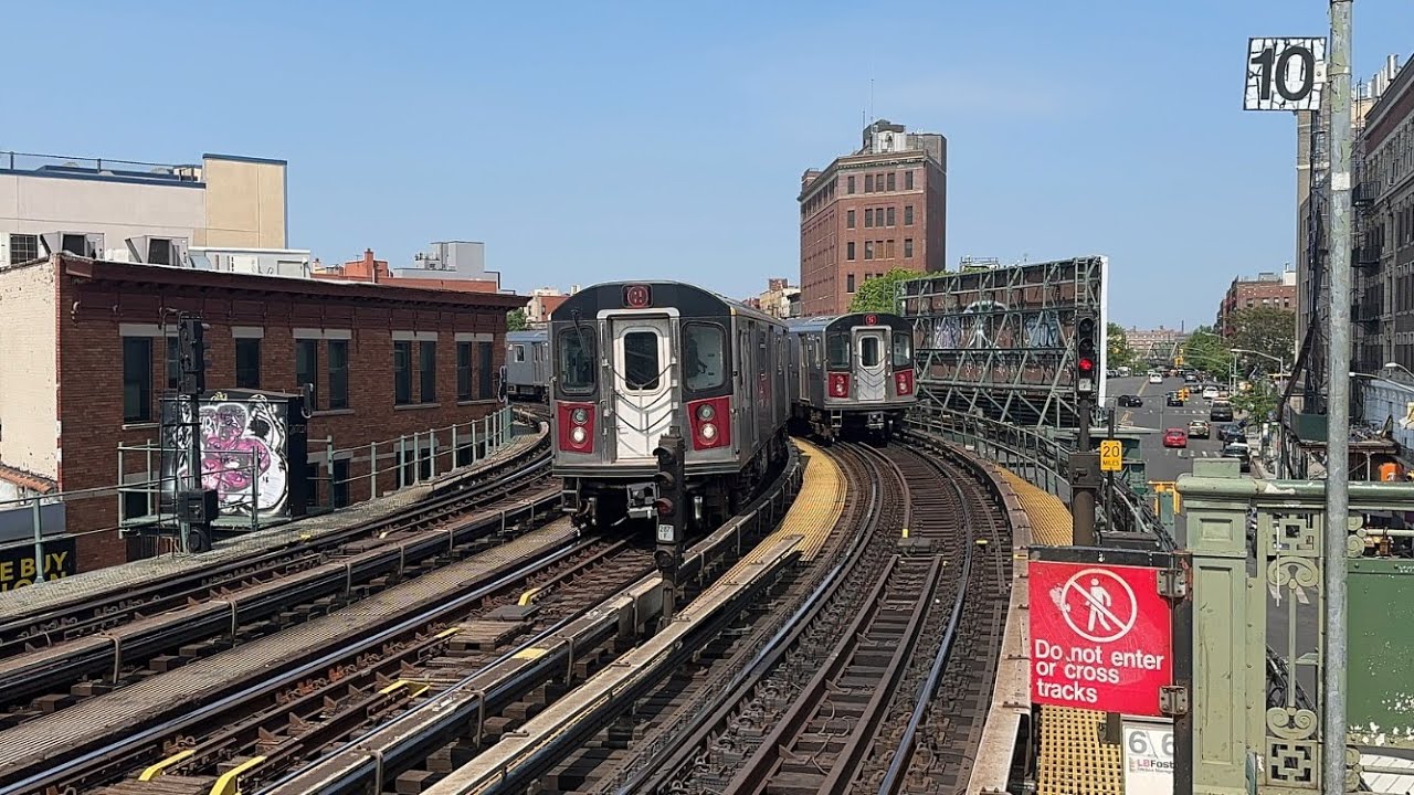 R142 2,5 Local/Express Trains At Simpson Street