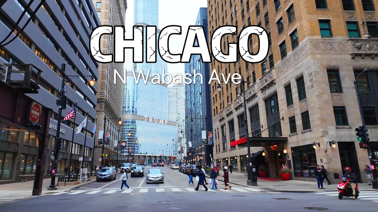 Chicago walking tour 4K  , Walking on N Wabash Ave 📍, Downtown Chicago #usa #chicagoland #windycity