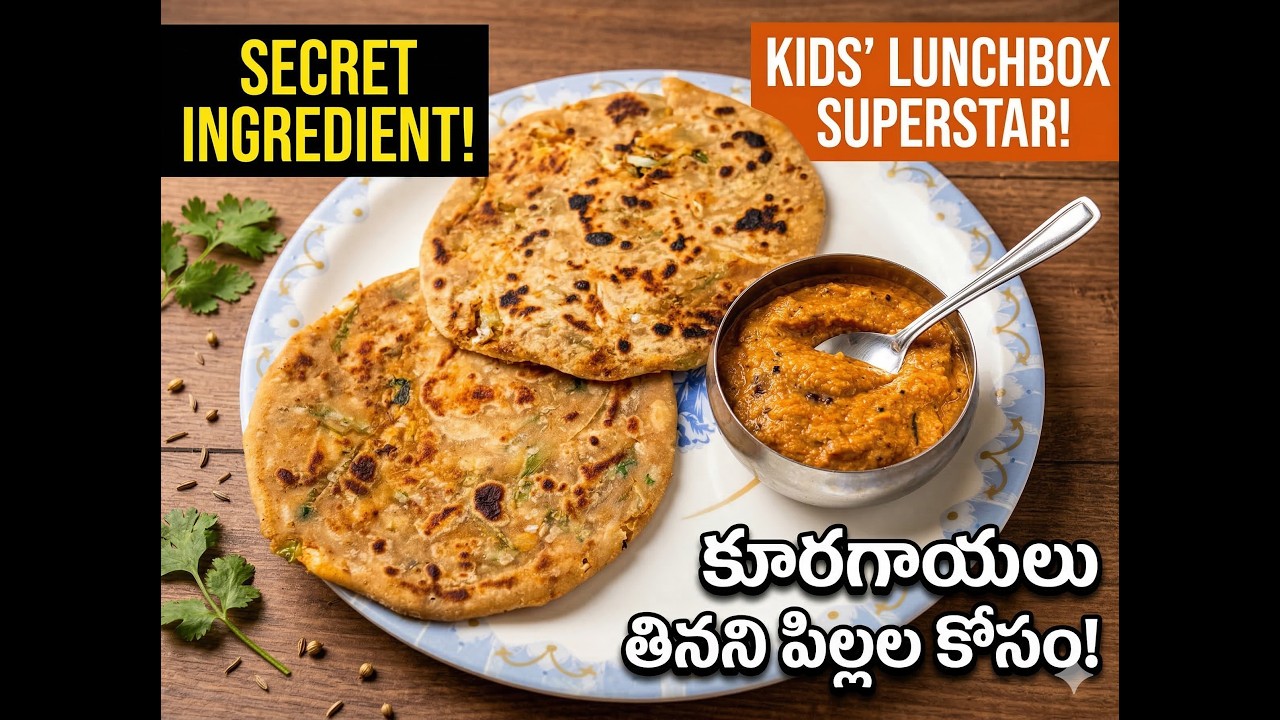 Healthy Vegetable Paratha Recipe in Telugu | పిల్లల లంచ్ బాక్స్ లోకి హెల్తీ వెజిటబుల్ పరోటా!