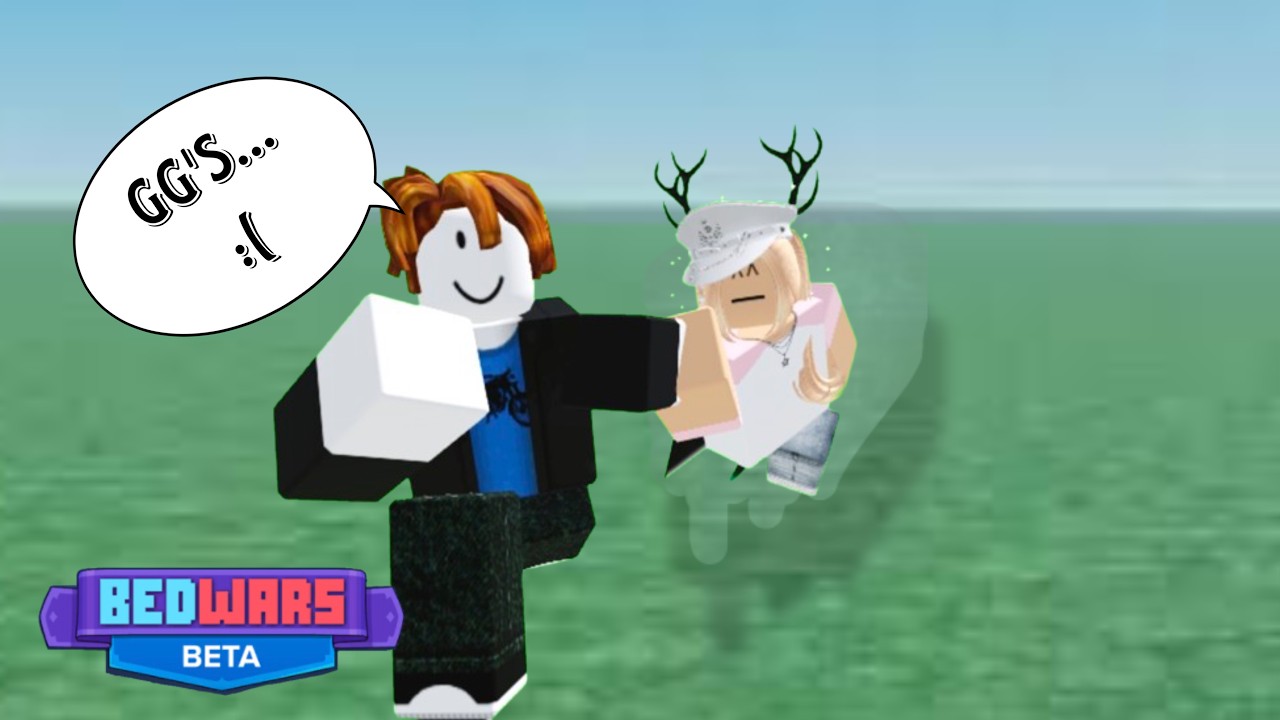 Tryharding as an E-Girl in Roblox Bedwars..