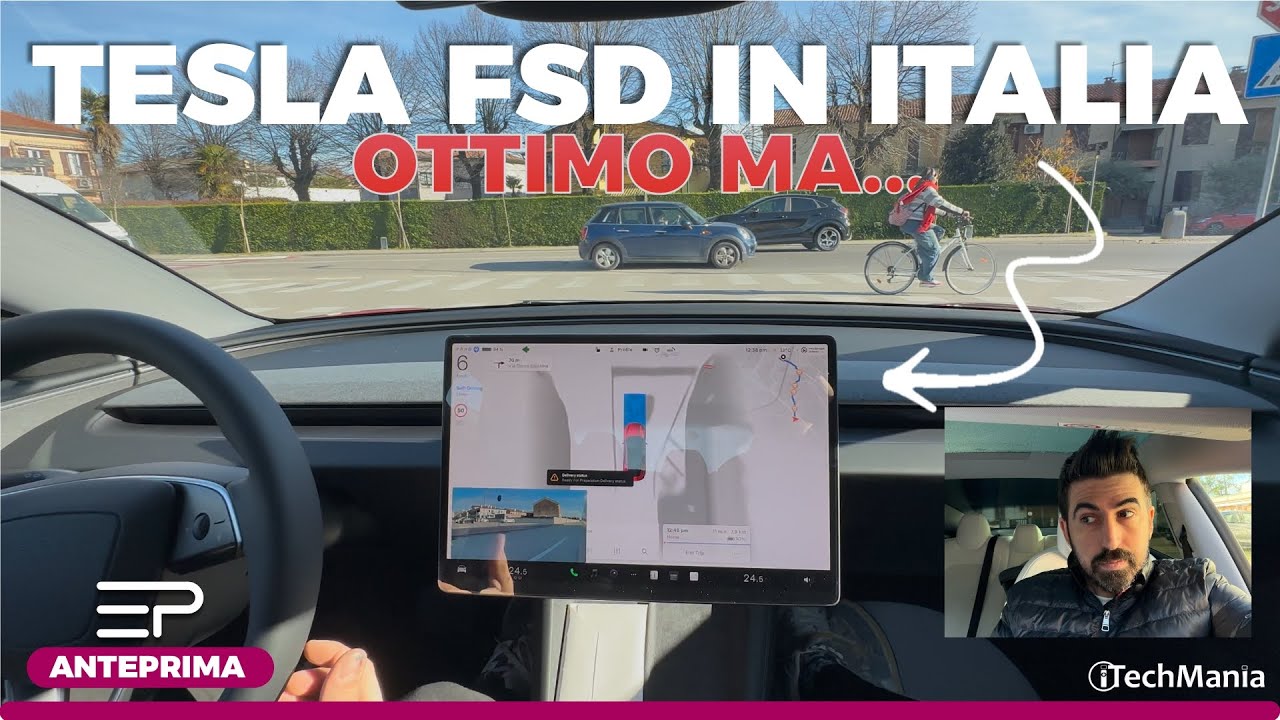 TESLA GUIDA SOLA in ITALIA! ecco FSD in Azione a Padova