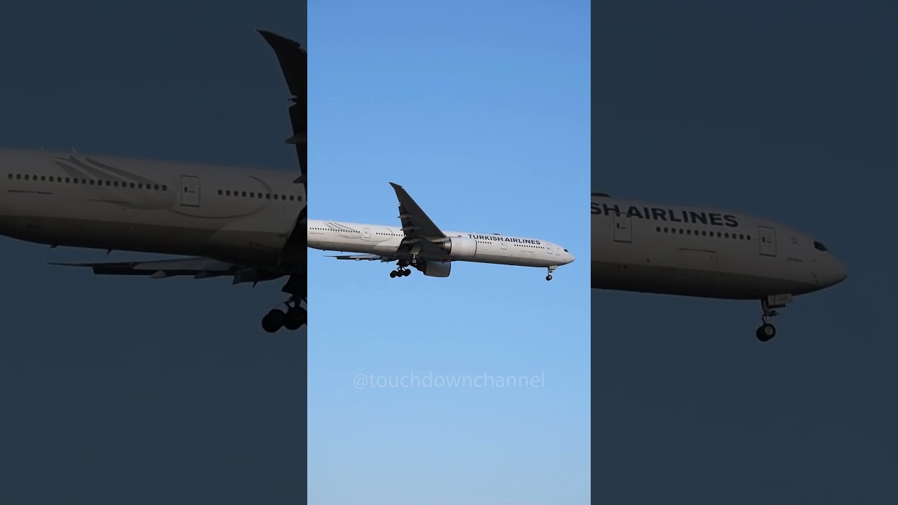 Turkish Airlines Boeing 777-300 Landing in Antalya #planespotting