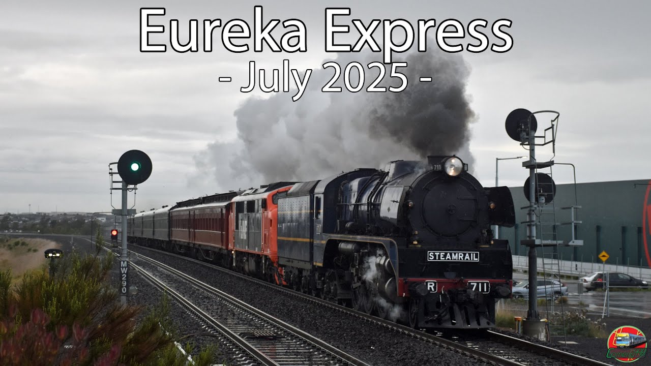 Steam Sprint Down the RRL | Steamrail - Eureka Express - July 2025 | R711 & A66