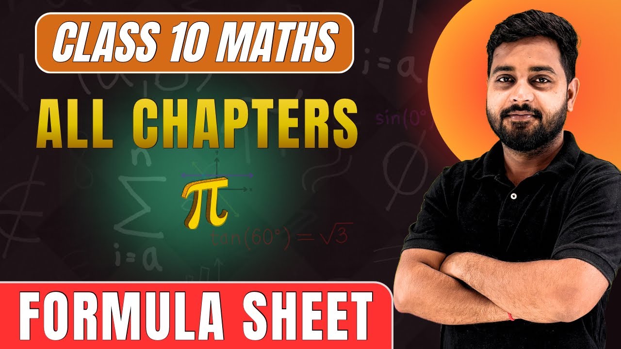 LAST MINUTE REVISION Class 10 Maths | ALL Chapters | Formula Sheet | Board Exam 2026