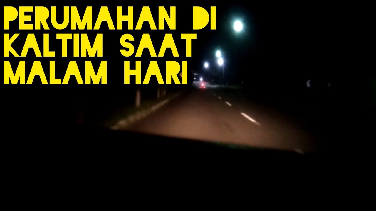 SUASANA PERUMAHAN DINAS KARYAWAN PT. PUPUK KALTIM SAAT MALAM HARI