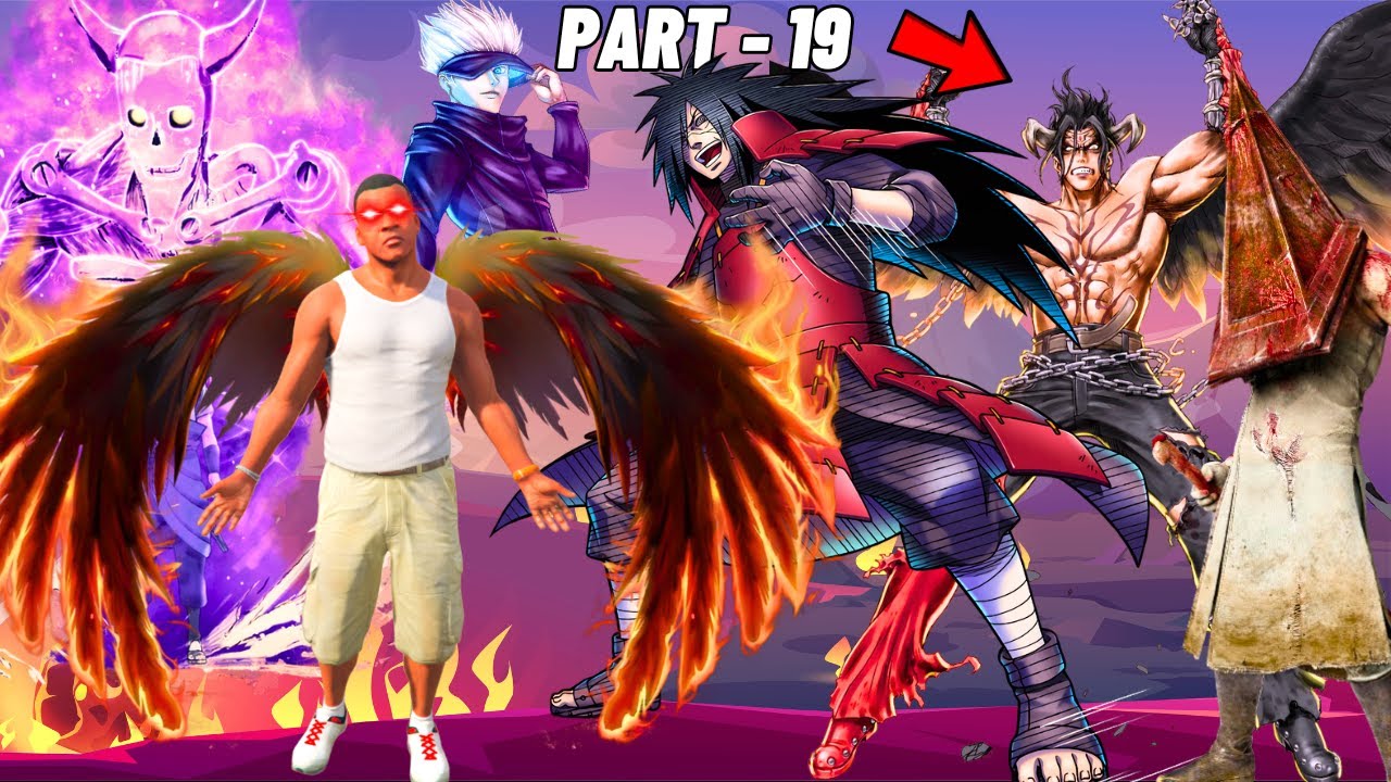 MADARA UCHIHA, DEVIL GOD And CURSED SPIRIT Fight SUSANOO And GOJO in GTA 5 | SHINCHAN and CHOP