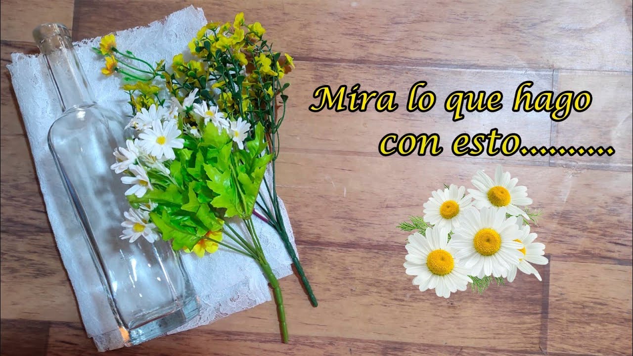 Decoración con reciclaje | idea hermosa con botella de vidrio | En Vivo