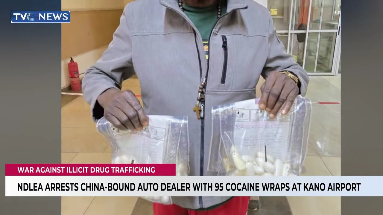 NDLEA Arrests China-Bound Auto Dealer With 95 Cocaine Wraps At Kano Airport