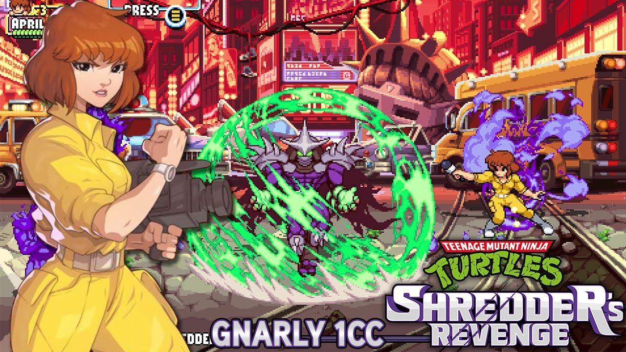 TMNT: Shredder's Revenge - Arcade Mode - Gnarly 1CC (April O'Neil)