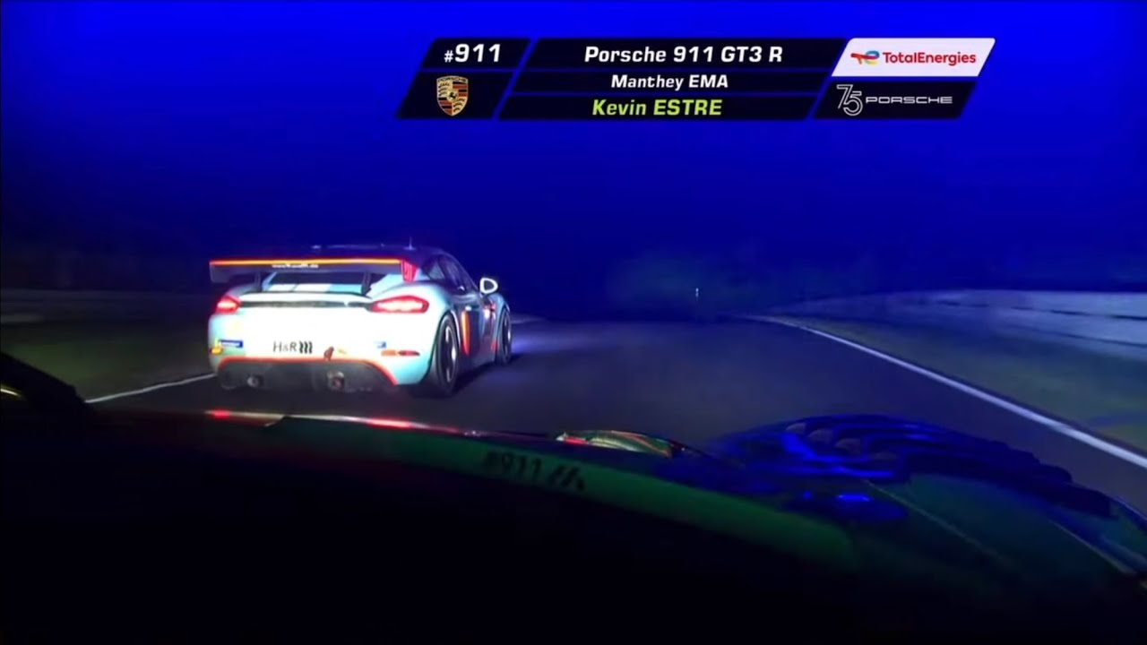 24h N&uuml;rburgring 2023 | Kevin Estre Night onboard before DNF | #911 Manthey Porsche GT3 R