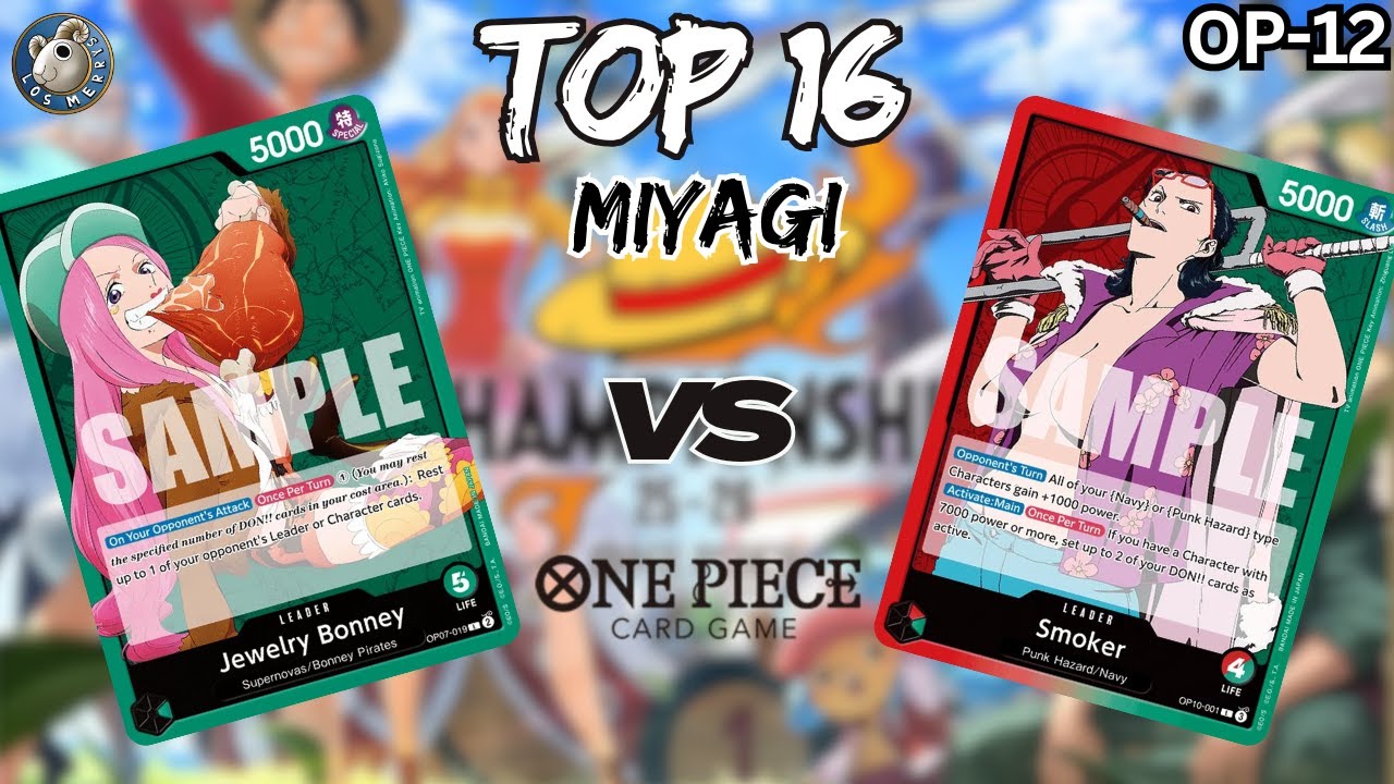 [OP12] Bonney VS RG Smoker | TOP 16 | Regional Miyagi JPN | 12/JUL/25 | Comentado | One Piece TCG