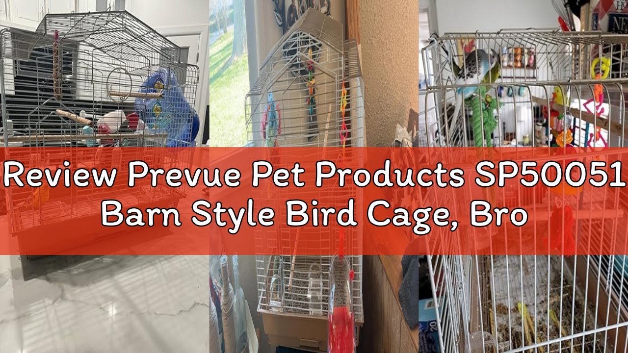Review Prevue Pet Products SP50051 Barn Style Bird Cage, Brown/White