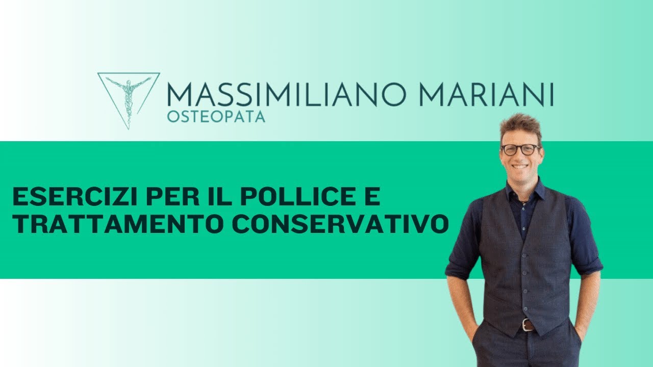 Rizoartrosi, esercizi per il pollice e trattamento conservativo