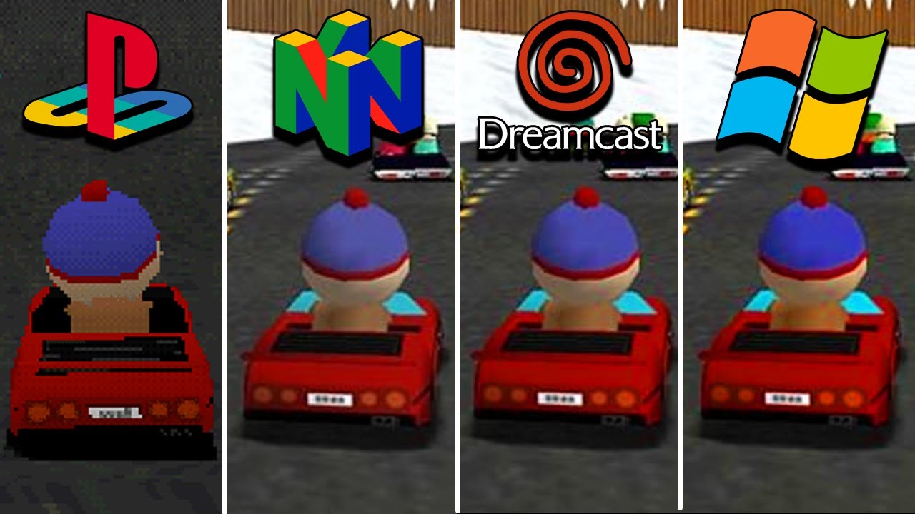 South Park Rally (2000) PS1 vs N64 vs Dreamcast vs PC (Which One is Better?)