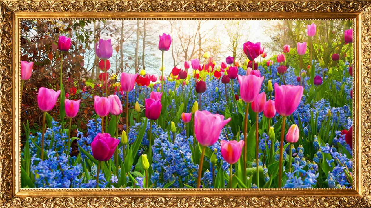 Spring Flower Aesthetic | Framed Art For TV Screen | 4K | Ambient Music