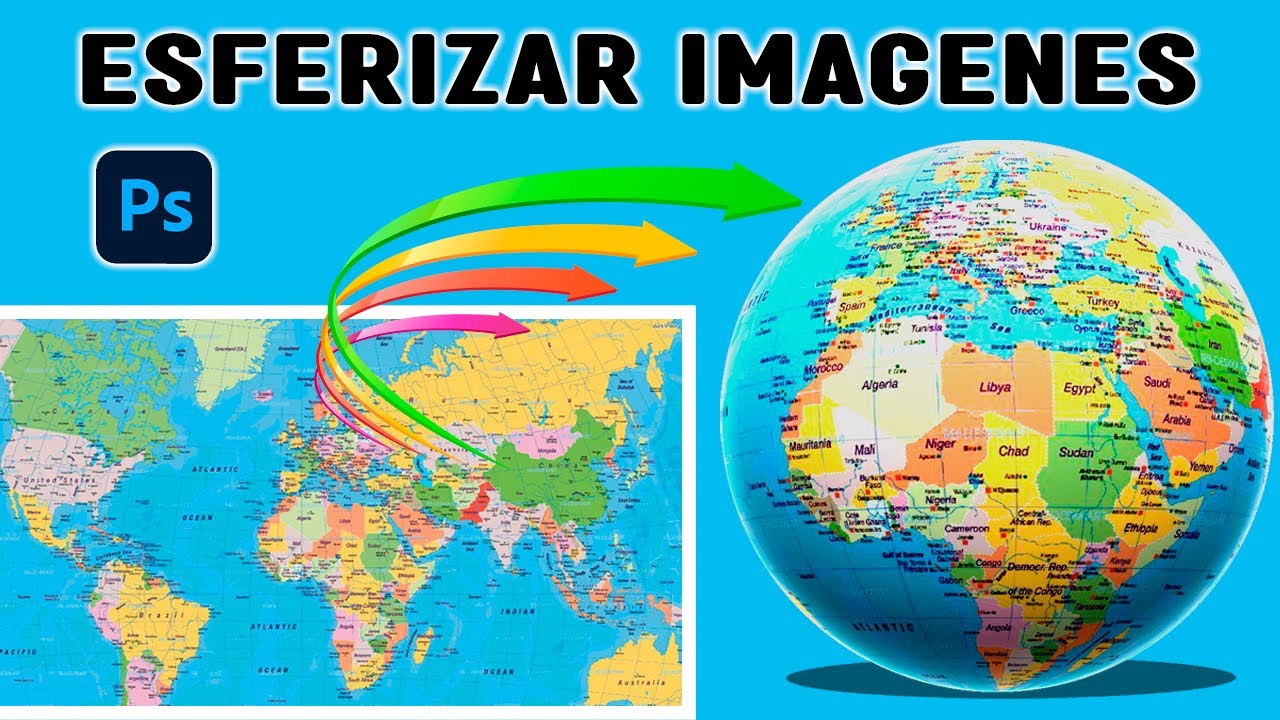 como ESFERIZAR una imagen en Photoshop 🔴 METODO FACIL