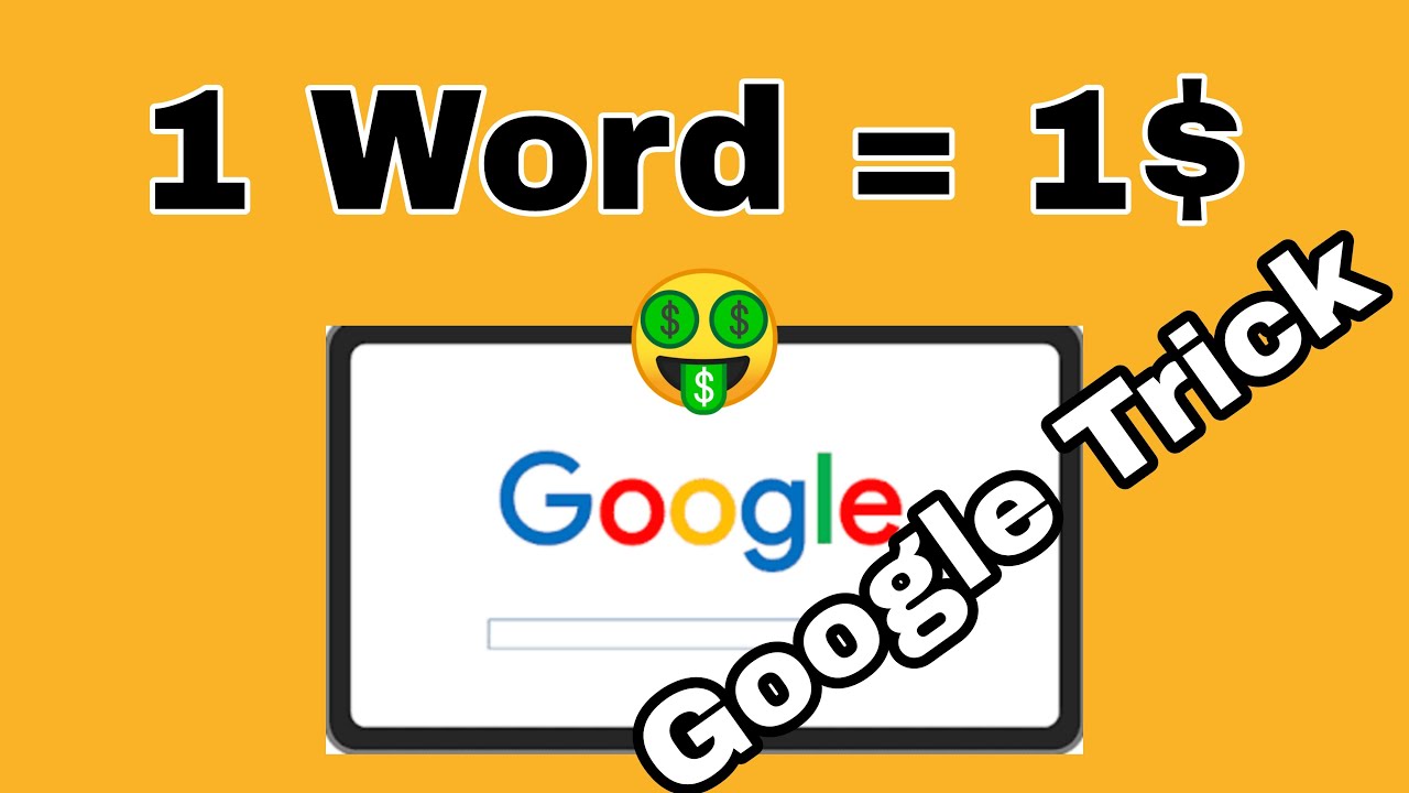 1 Word = 1$ FROM New GOOGLE TRICK TO EARN (Make Money Online 2022)