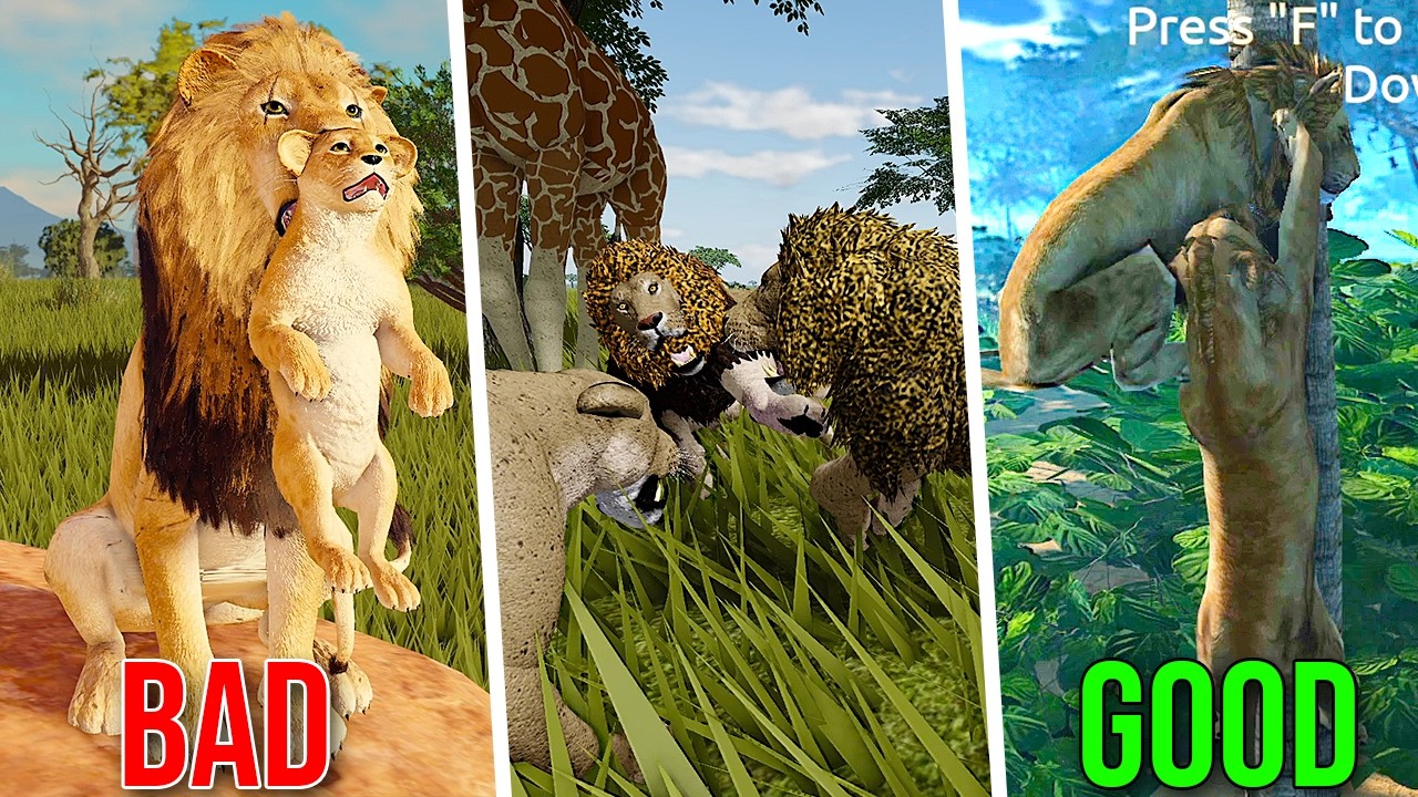Играю за лучшего льва в игре Roblox Animal Survival Games!