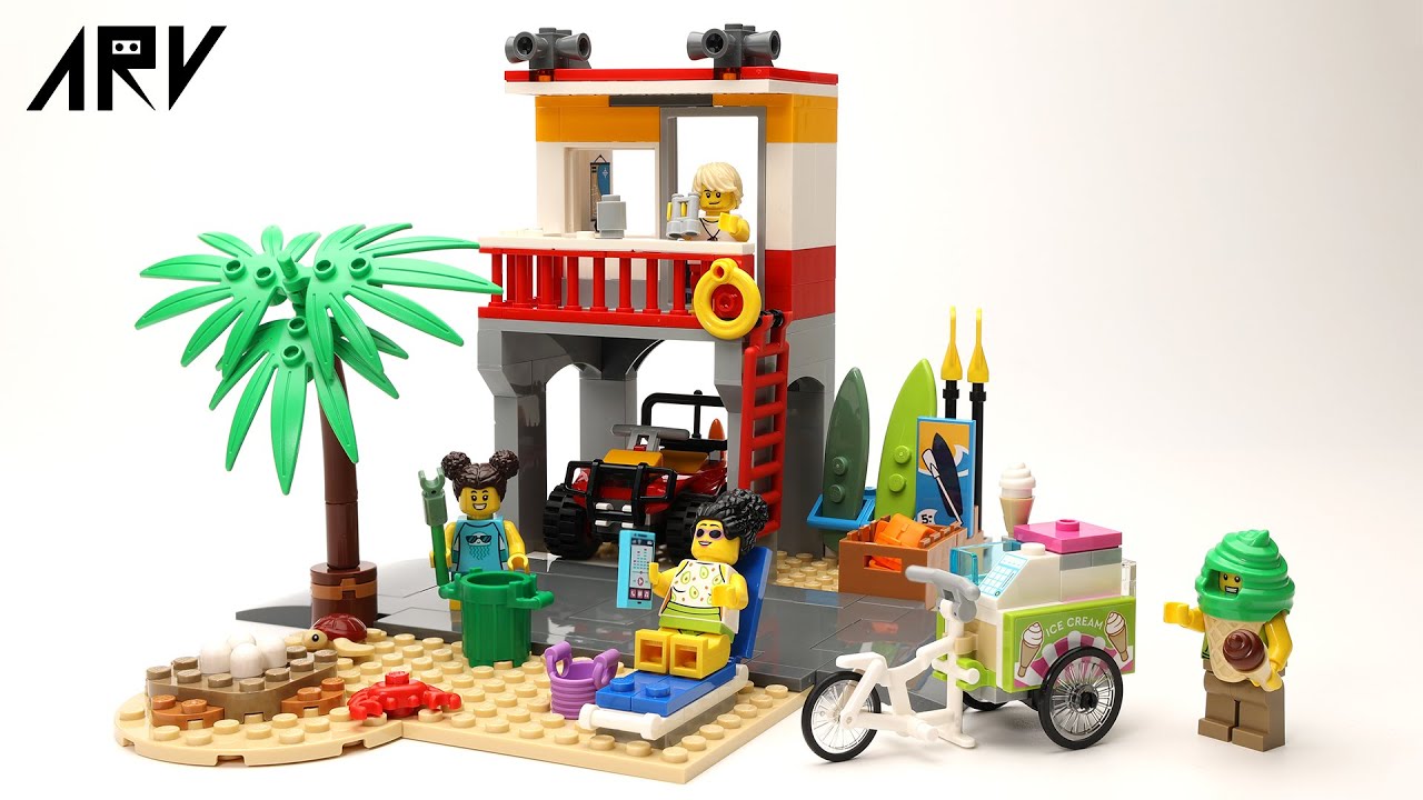 LEGO 樂高 60328 城市系列 海灘救生站 快速組裝&nbsp; | LEGO 60328&nbsp; Beach Lifeguard Station Speed Build