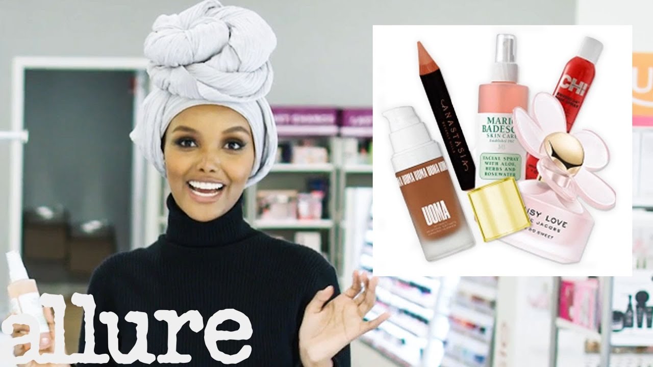 Model Halima Aden Shops for Her Favorite Beauty Products | From Head To Toe | Allure
