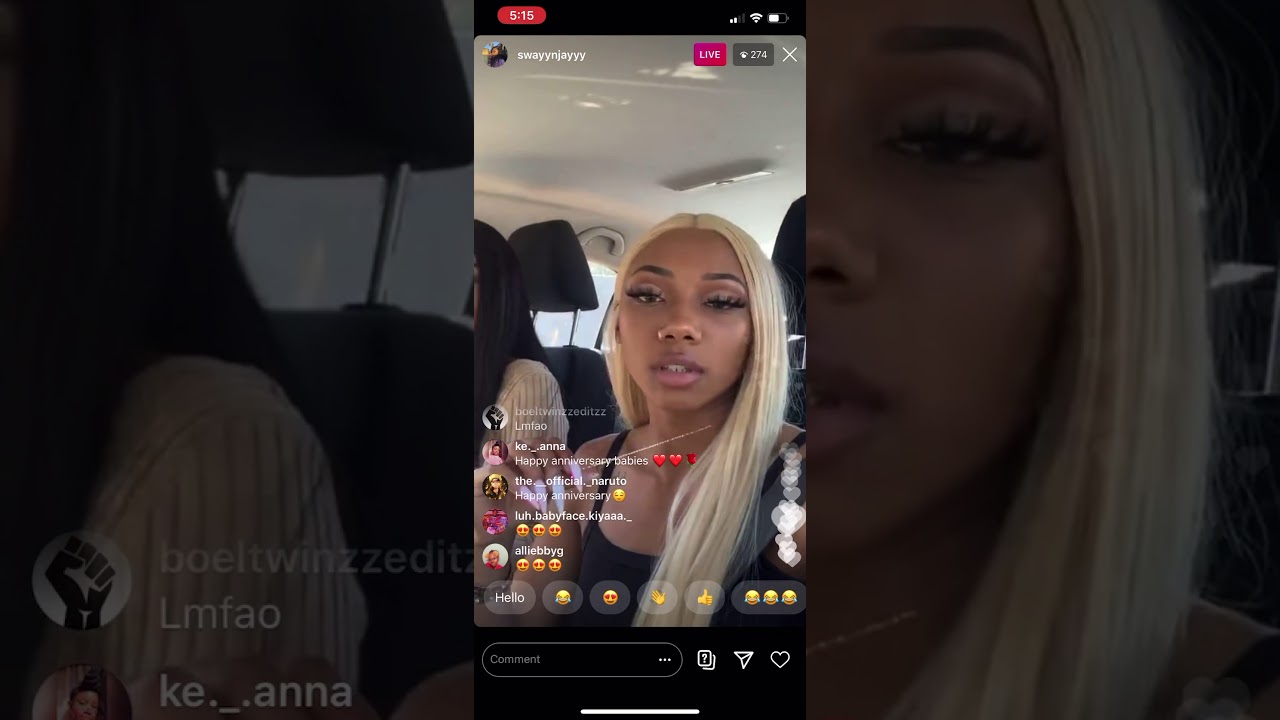 Swayy N Jayyy ig live 7/4/2020 (speak on video delays)