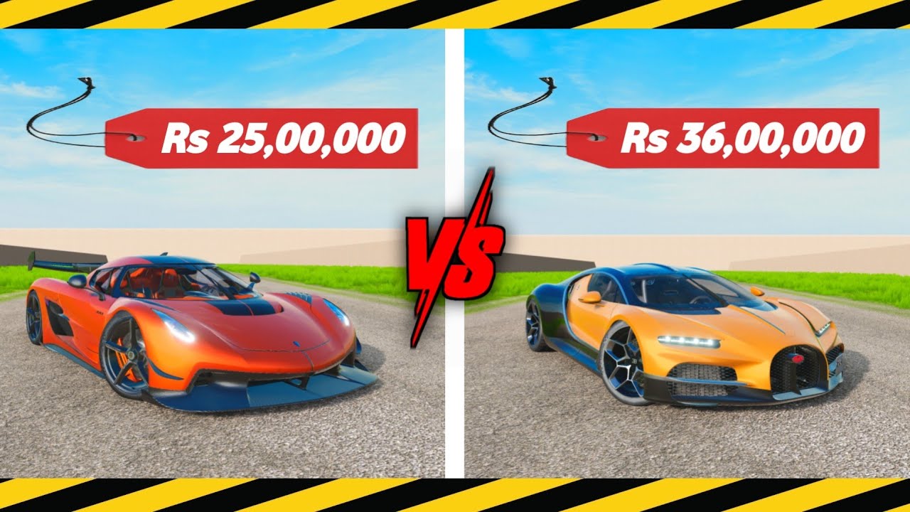 Bugatti Tourbillon vs Koenigsegg Jesko (Expensive) Crash Test - BeamNG 