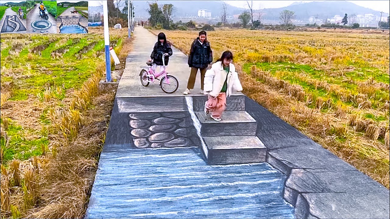 Drawing 3D Like A Realastic Street Art So Amazing