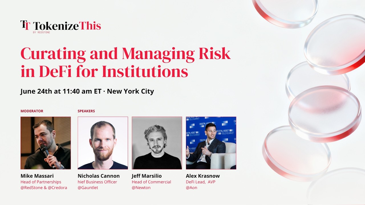 Curating and Managing Risk in DeFi for Institutions | TokenizeThis NYC 2026