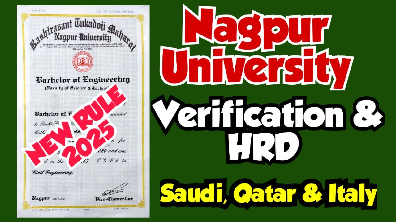 HOW TO GET NAGPUR UNIVERSITY DEGREE VERIFICATION AND HRD ATTESTATION PROM MUMBAI, MAHARASHTRA