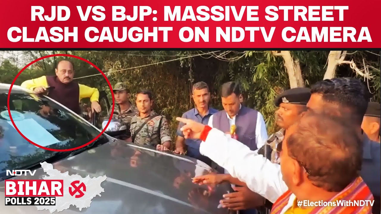 RJD vs BJP: Massive Street Clash Caught on NDTV Camera