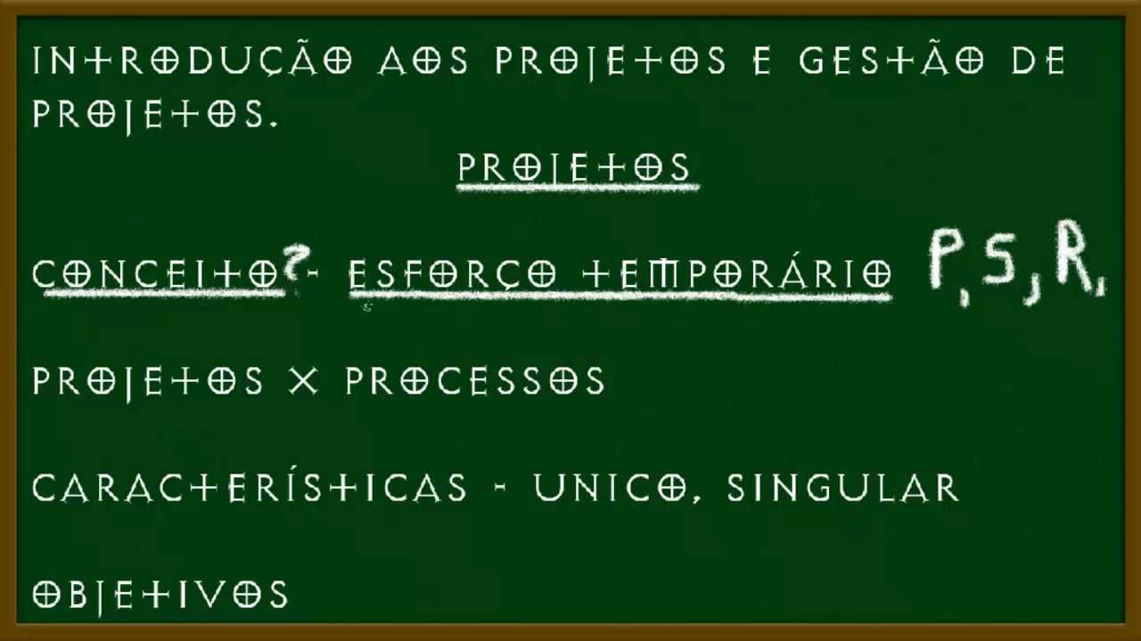 Introdução aos projetos e gestão de projetos. Conceitos básicos, características e objetivos