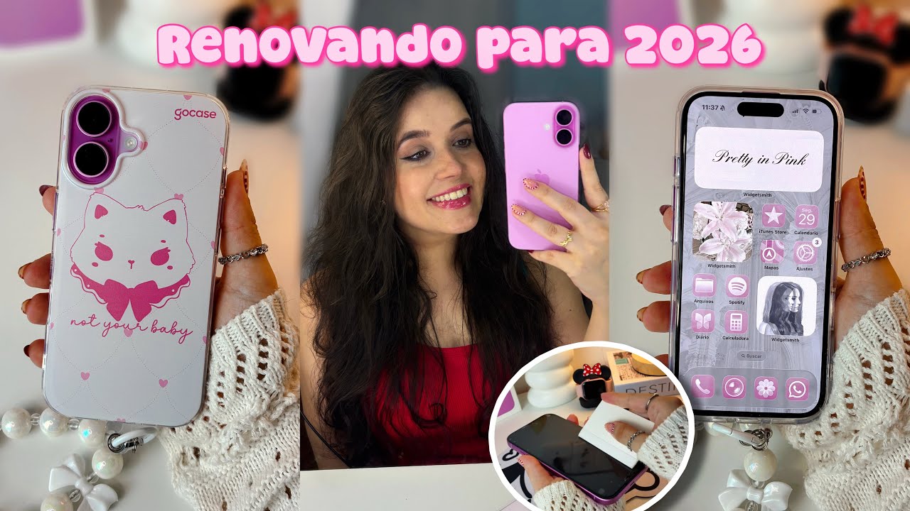 🎀 Renovando meu iPhone 16 para 2026 | Refresh, personalização, detox…