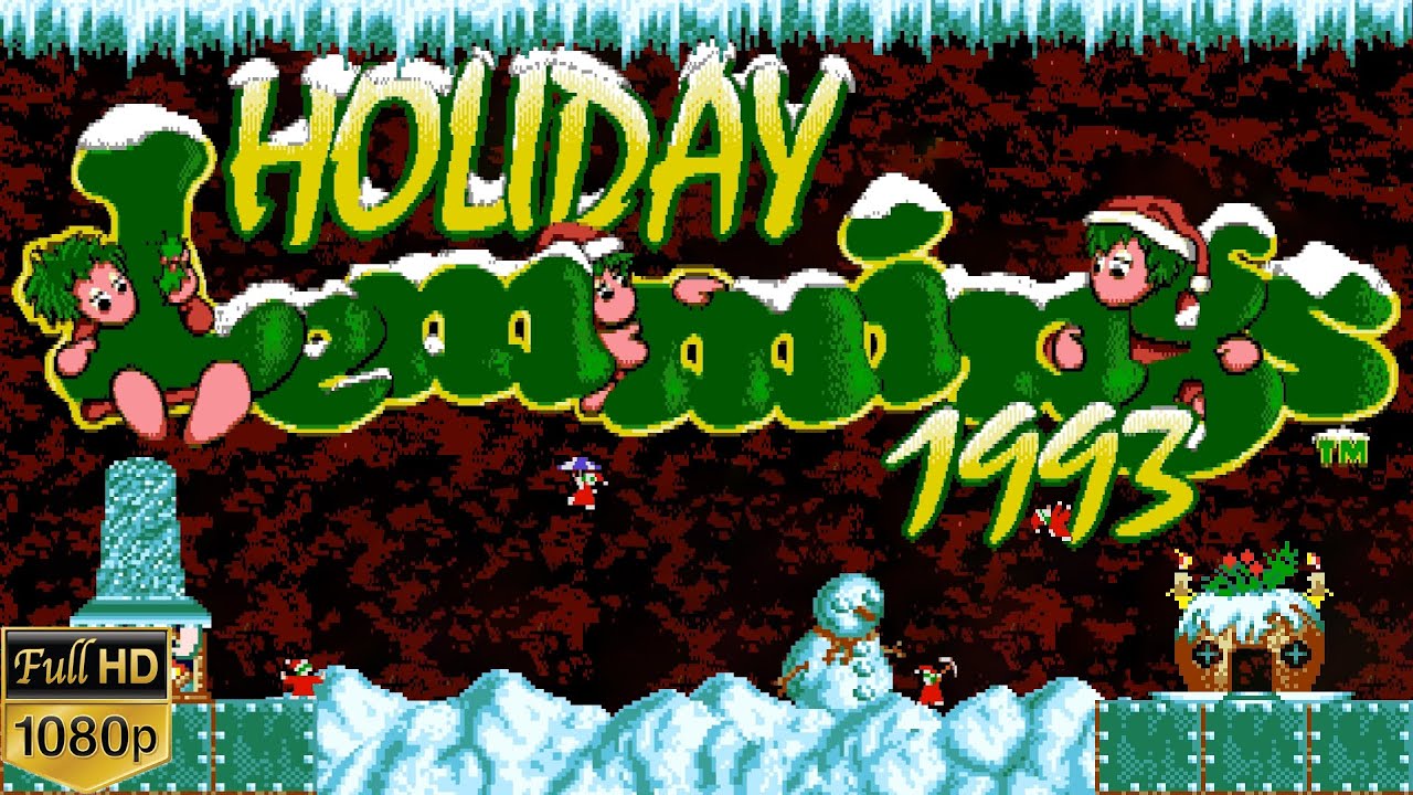 Holiday Lemmings 1993 - Amiga full playthrough
