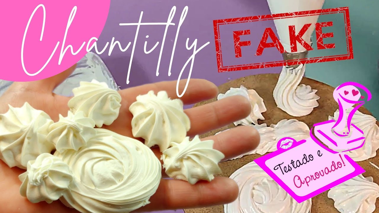 RECEITA DE CHANTILLY FALSO DE BISCUIT: FAÇA VOCÊ MESMA. FUNCIONA!