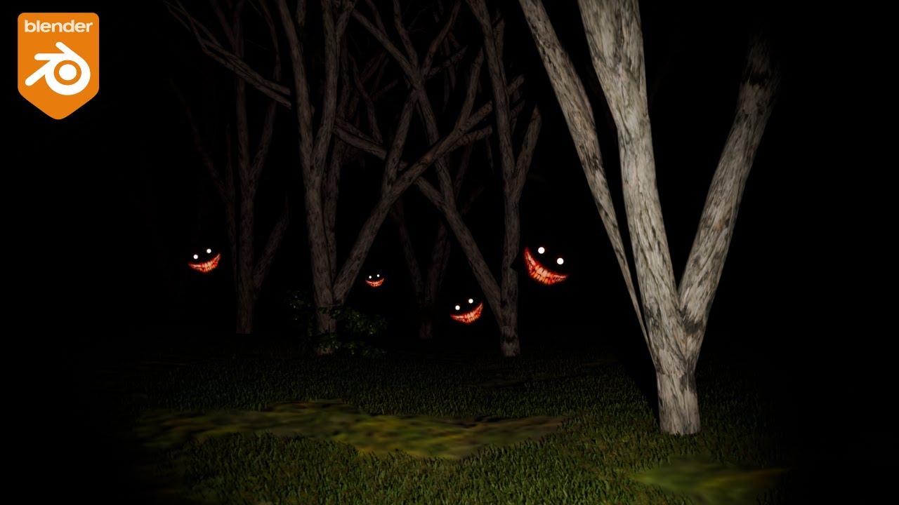 This is how to make creepy forest animation(Blender)🥶