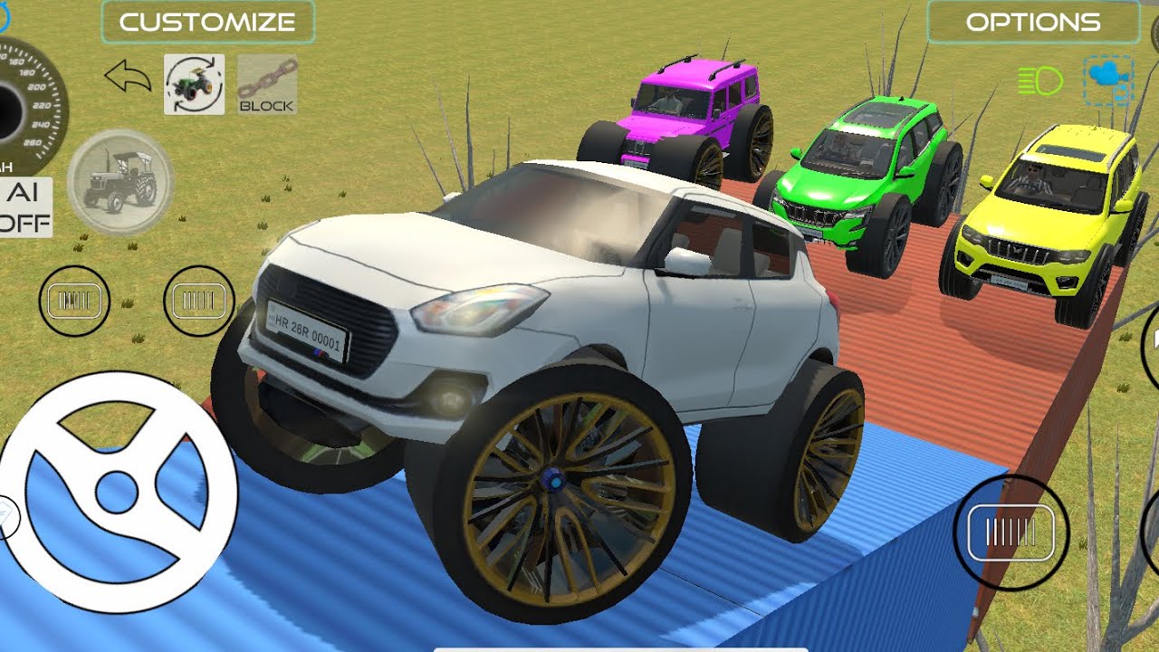 Drive Car 🚗 and Unloading Stone From Dumper Truck in Game🔥 #scorpio #fortuner#4x4 #thar #gameplay