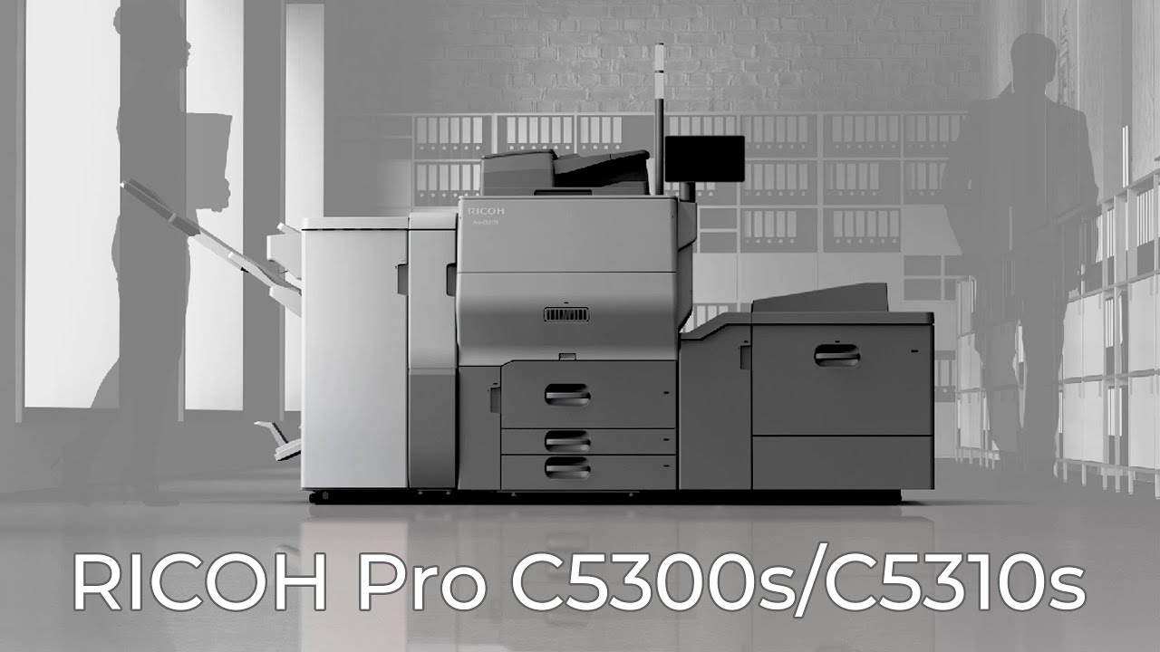 RICOH Pro C5300s/C5310s: відеопрезентація (англ. мовою) повноколірного промислового БФП