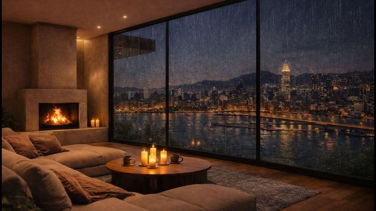 Rain for Sleep | Seoul Riverside Night Rain (8 Hours)